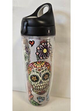 Tervis Double Walled Insulated Drink Tumbler Sugar Skull Day Of The Dead 24oz